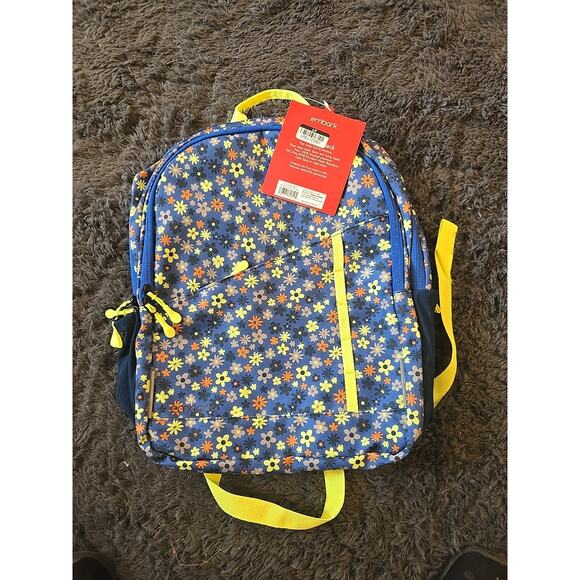 Embark 23L" Softside Reflective Floral Print Backpack with Laptop Sleeve 3 Zip - Picture 2 of 8